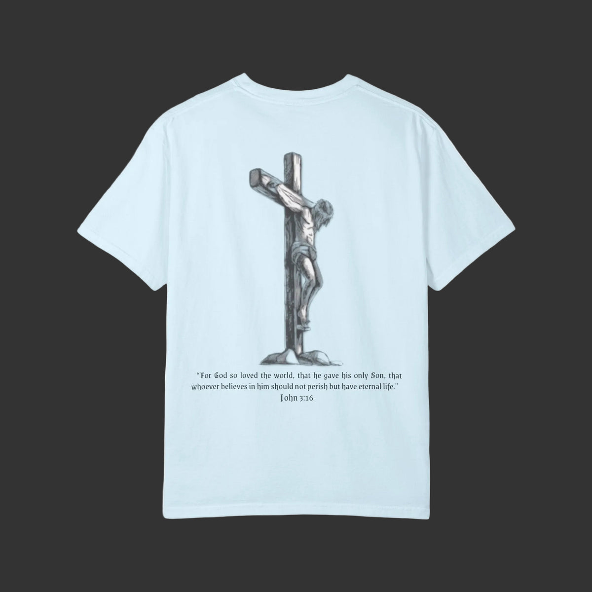 John 3:16 in Hebrew | Crucifix T-shirt