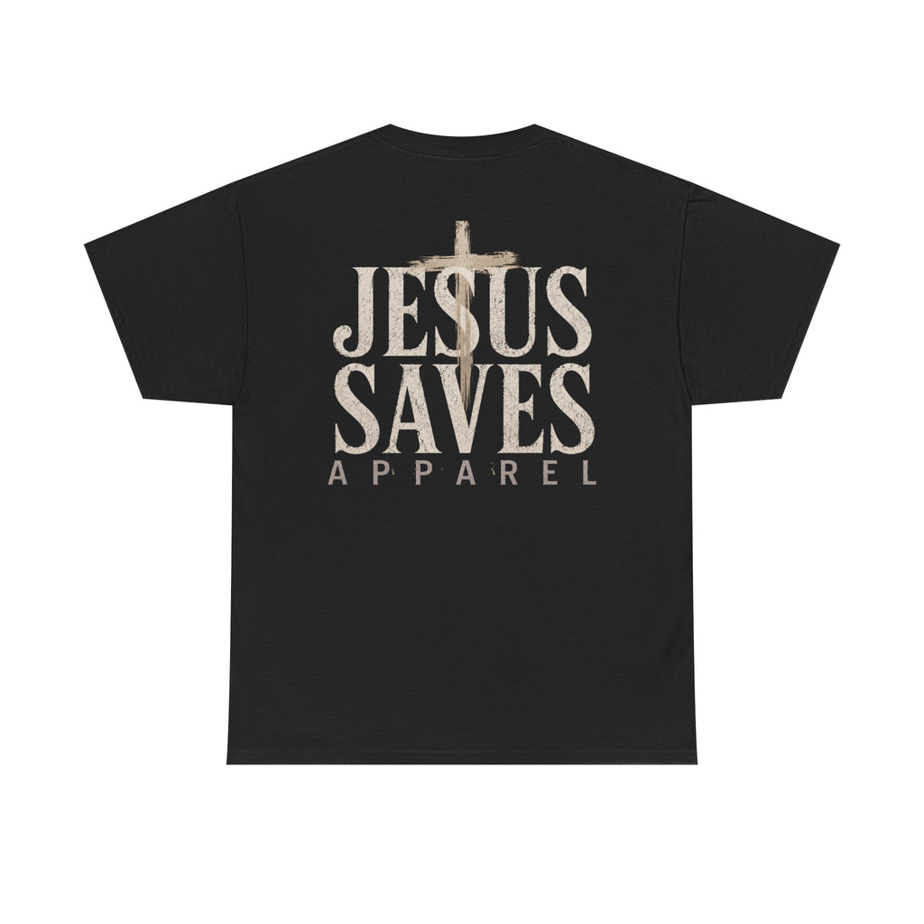 Jesus Saves Apparel T-Shirt | Christian faith tee, cross logo