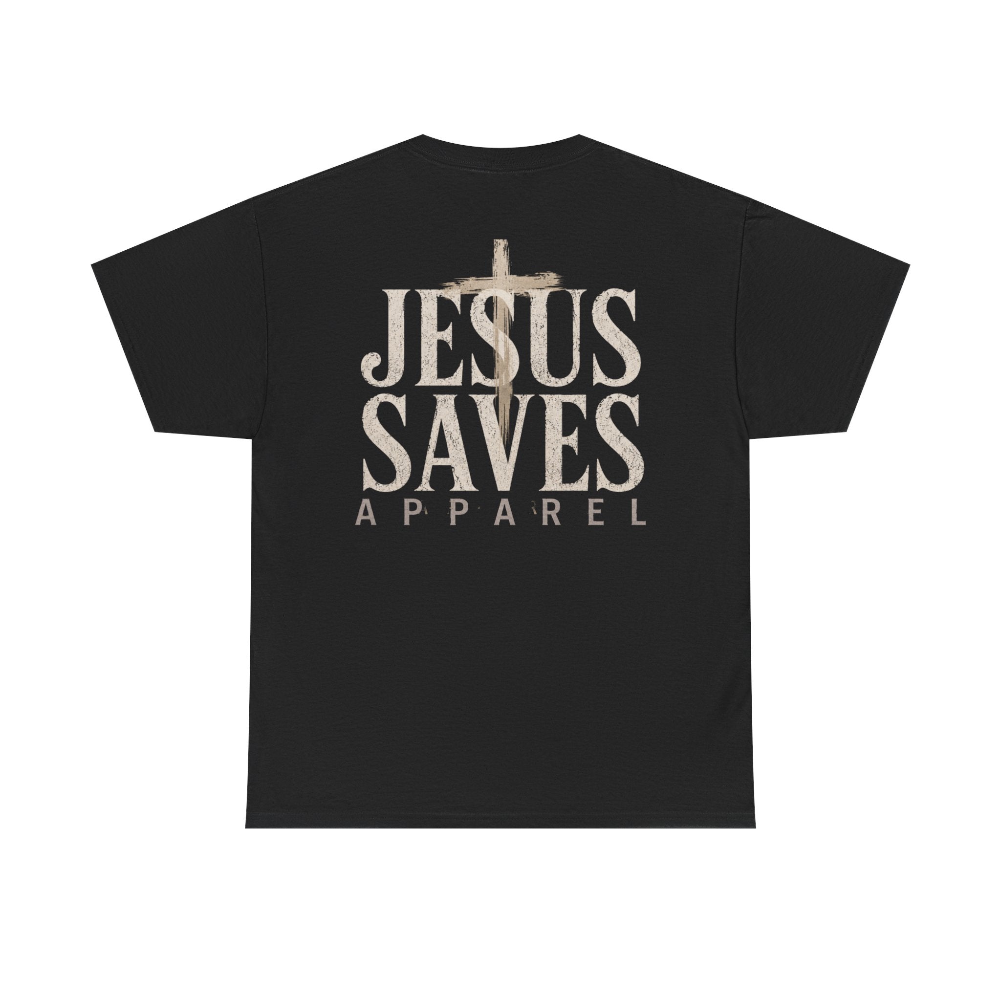 Jesus Saves Apparel T-Shirt | Christian faith tee, cross logo