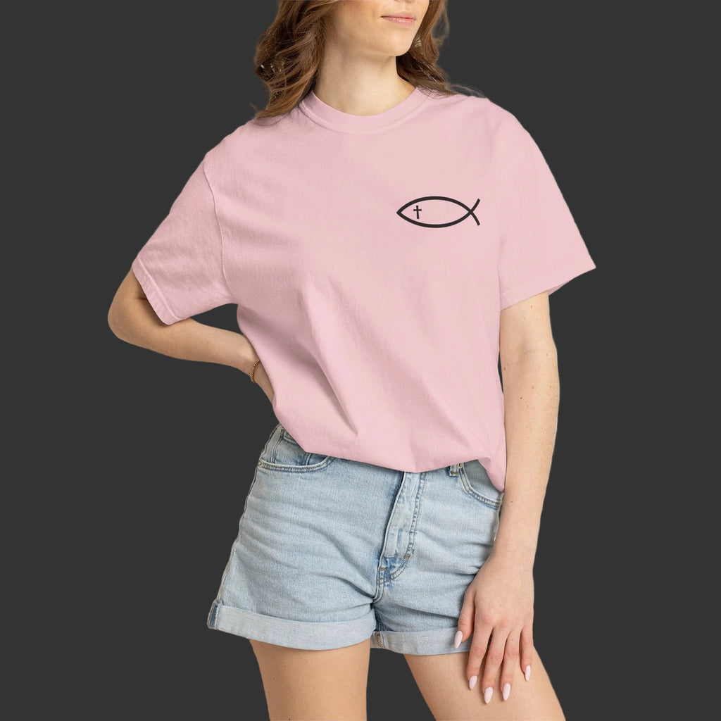 Matthew 4:19 - Jesus Fish Logo T-Shirt