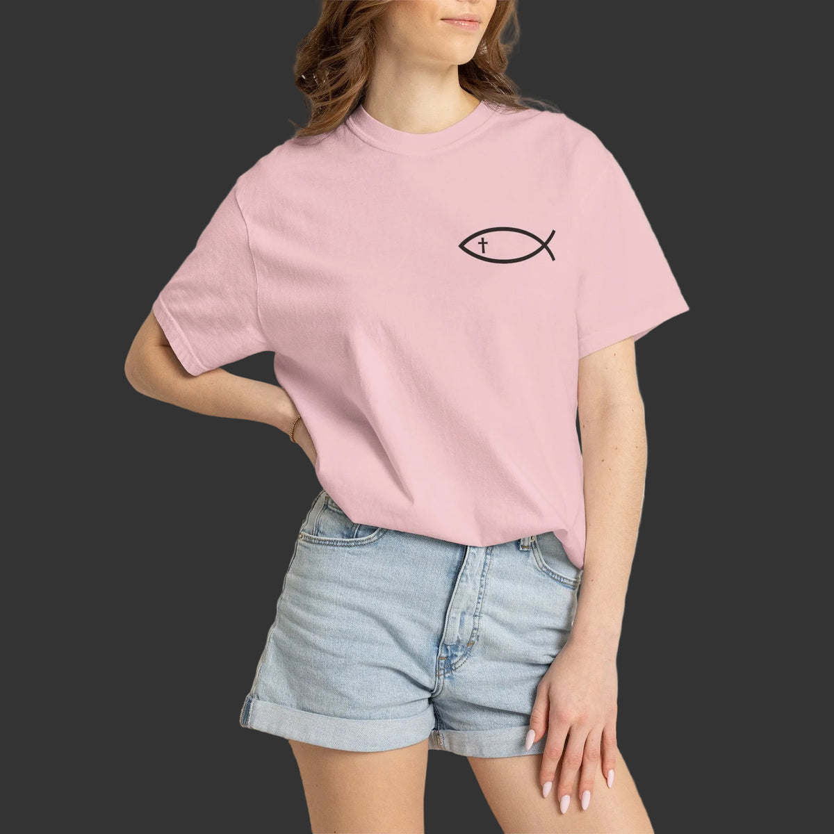 Matthew 4:19 - Jesus Fish Logo T-Shirt