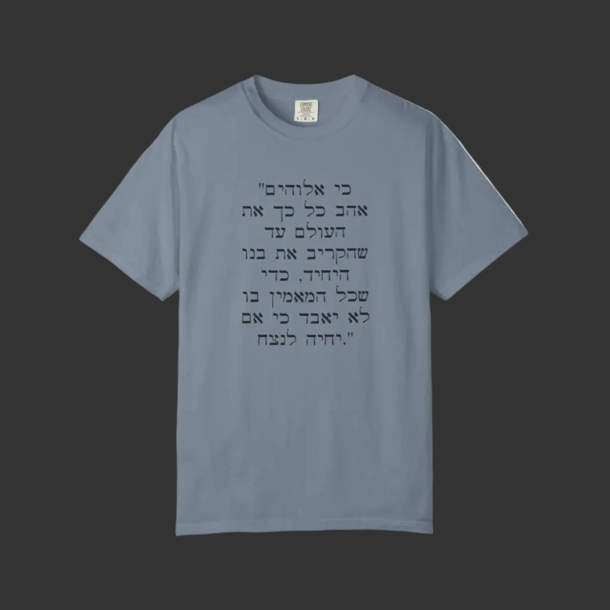 John 3:16 in Hebrew | Crucifix T-shirt