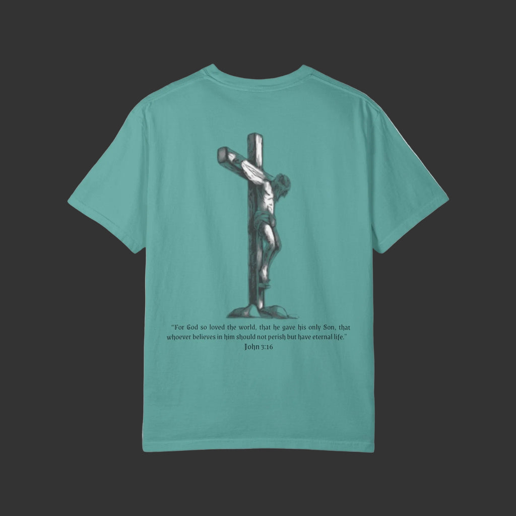 John 3:16 in Hebrew | Crucifix T-shirt
