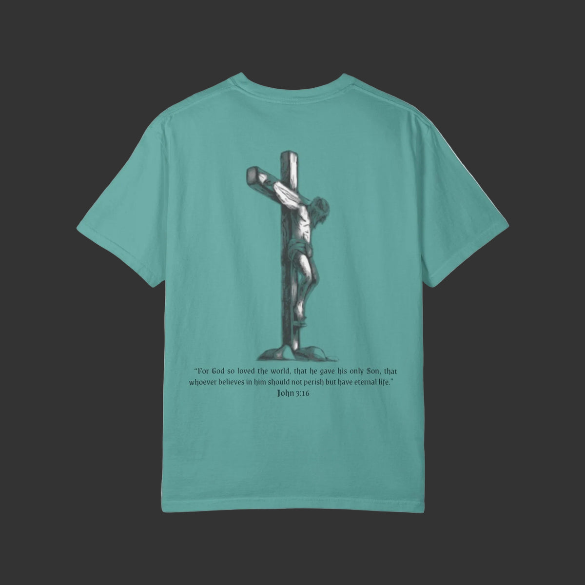 John 3:16 in Hebrew | Crucifix T-shirt