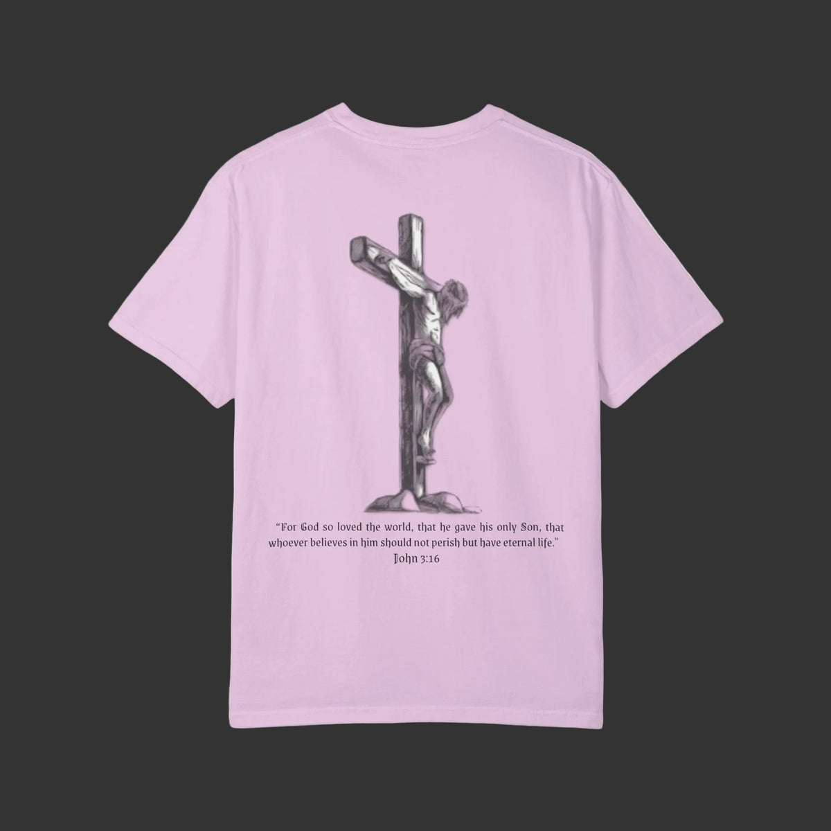 John 3:16 in Hebrew | Crucifix T-shirt