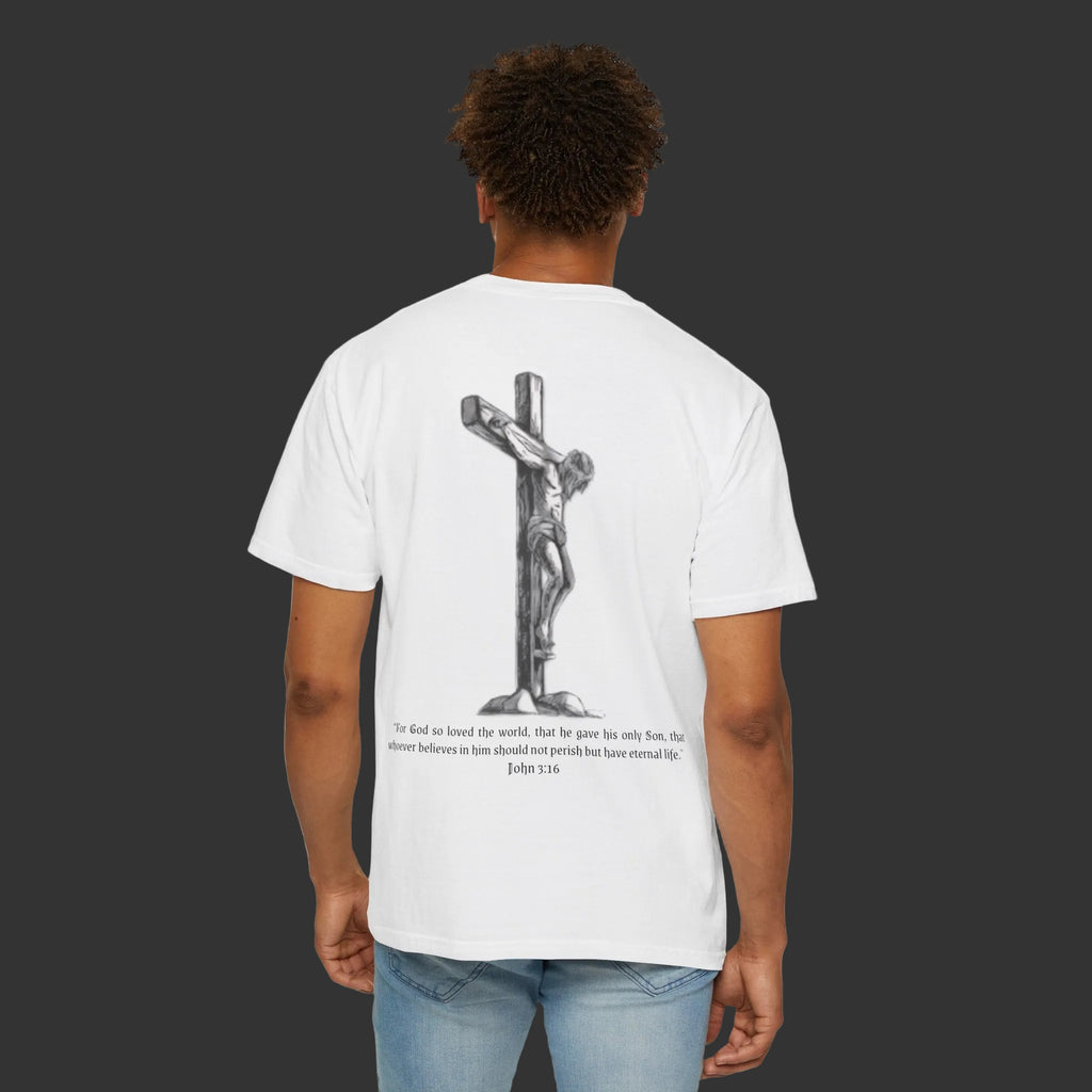 John 3:16 in Hebrew | Crucifix T-shirt