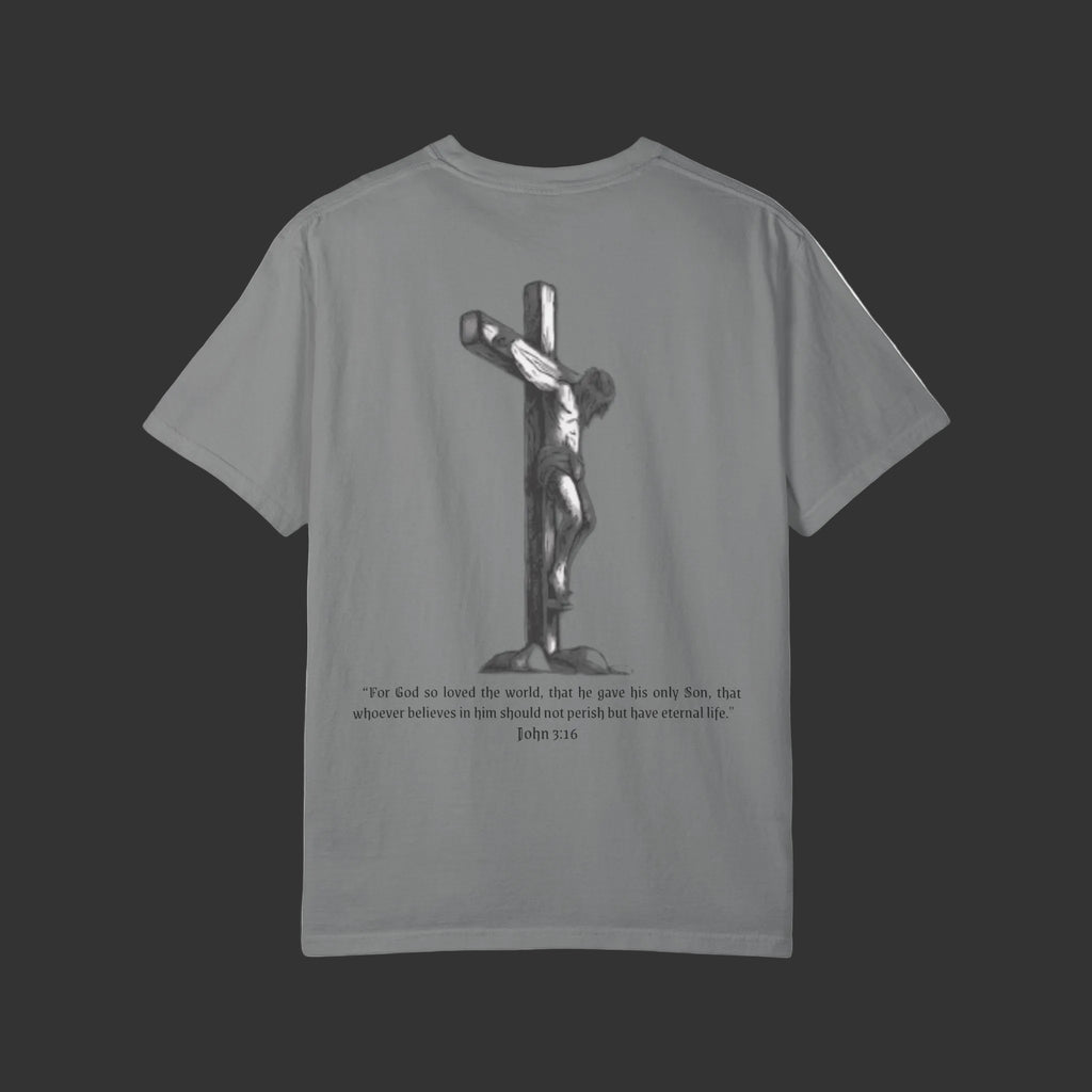 John 3:16 in Hebrew | Crucifix T-shirt