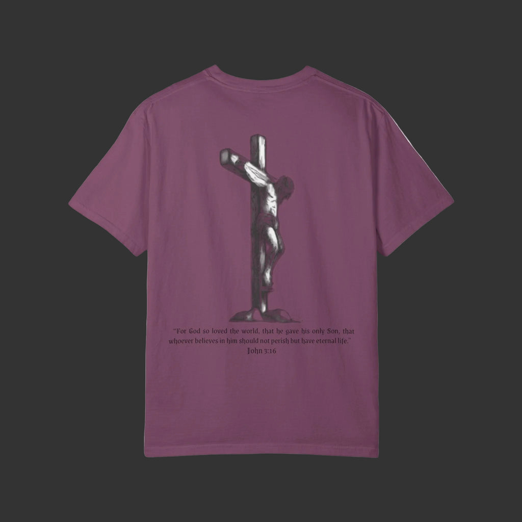 John 3:16 in Hebrew | Crucifix T-shirt