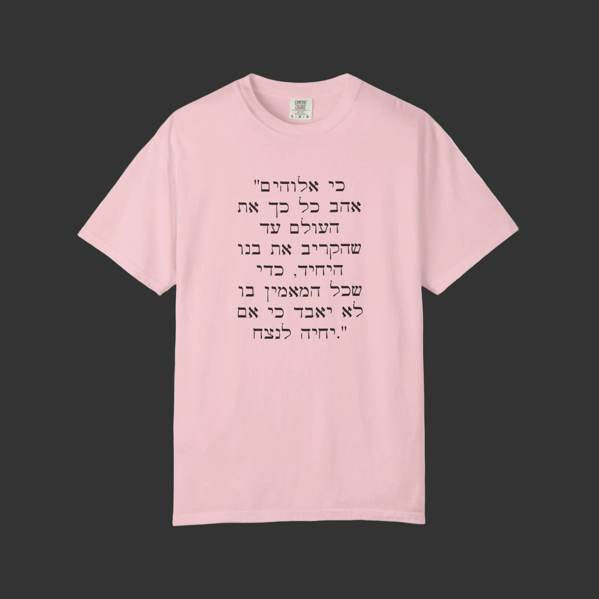 John 3:16 in Hebrew | Crucifix T-shirt