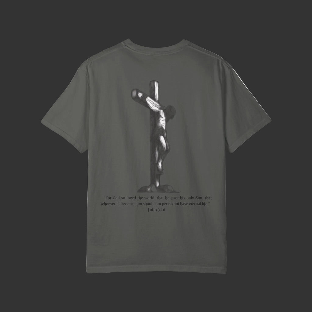 John 3:16 in Hebrew | Crucifix T-shirt