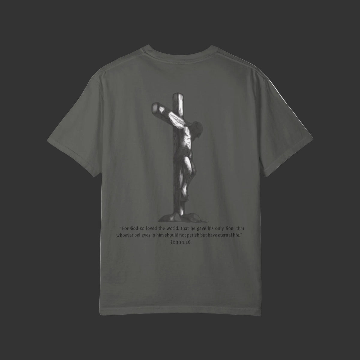 John 3:16 in Hebrew | Crucifix T-shirt