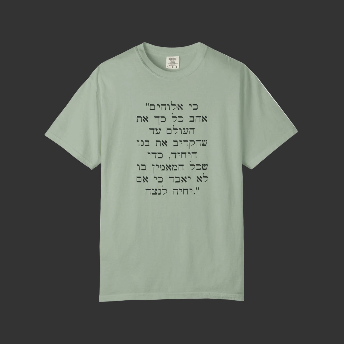 John 3:16 in Hebrew | Crucifix T-shirt