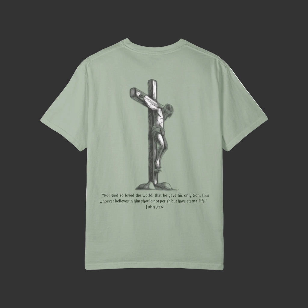 John 3:16 in Hebrew | Crucifix T-shirt