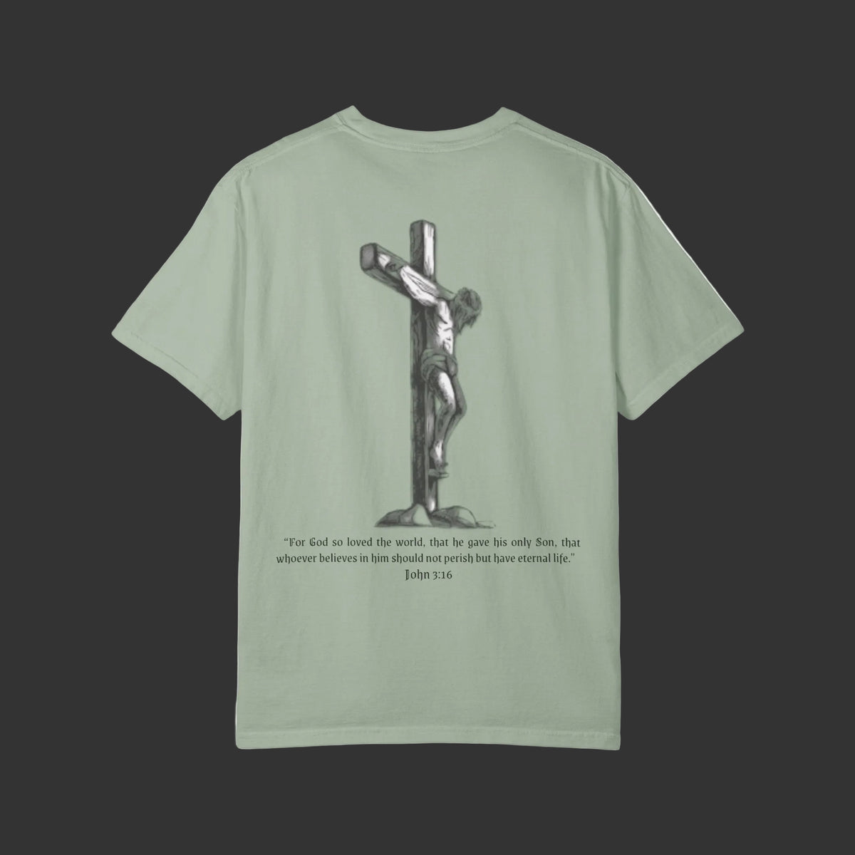 John 3:16 in Hebrew | Crucifix T-shirt