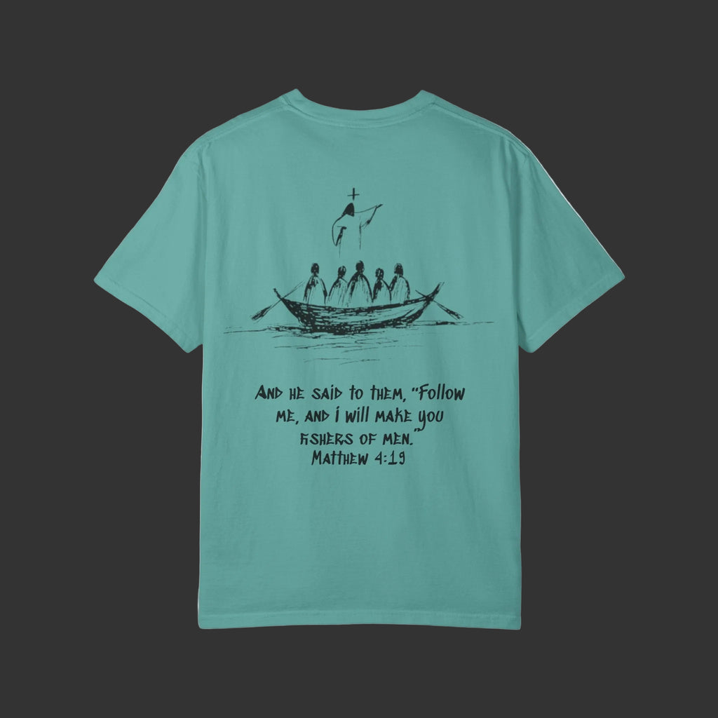 Matthew 4:19 - Jesus Fish Logo T-Shirt