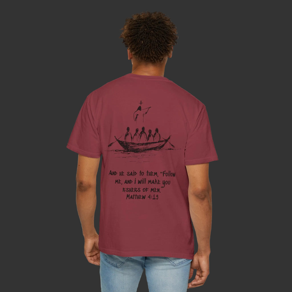 Matthew 4:19 - Jesus Fish Logo T-Shirt