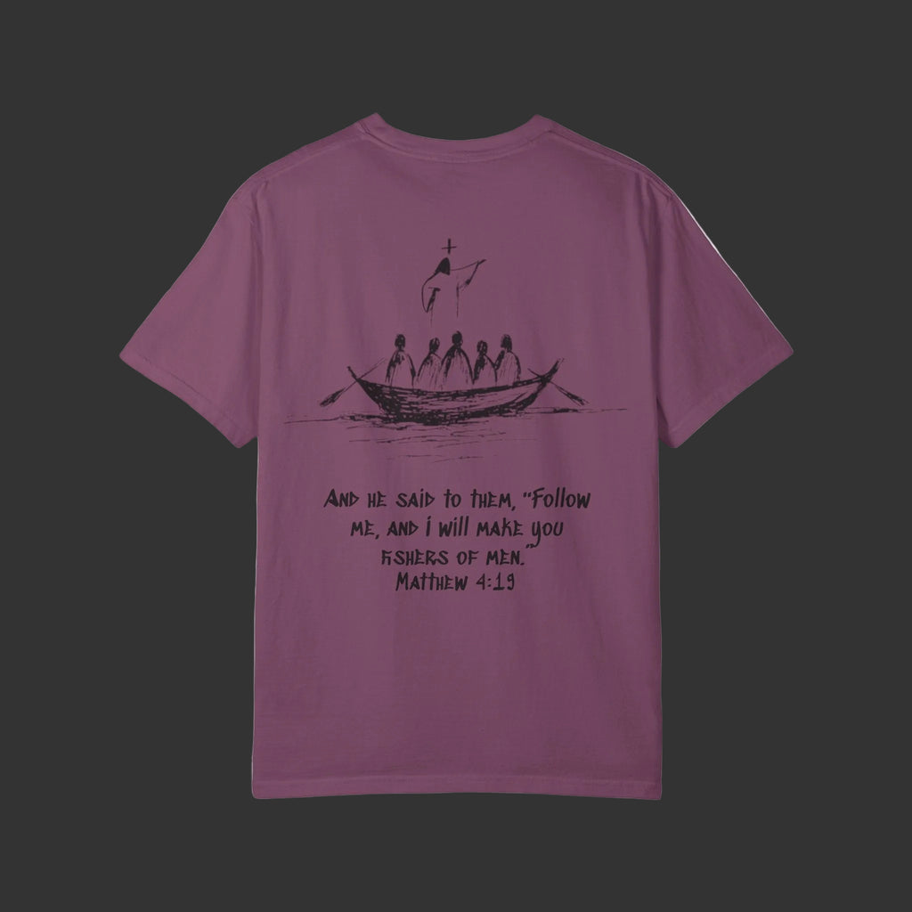 Matthew 4:19 - Jesus Fish Logo T-Shirt