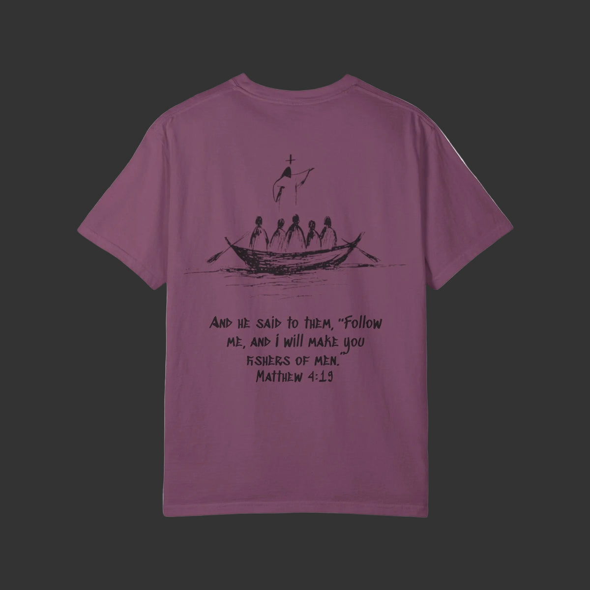Matthew 4:19 - Jesus Fish Logo T-Shirt