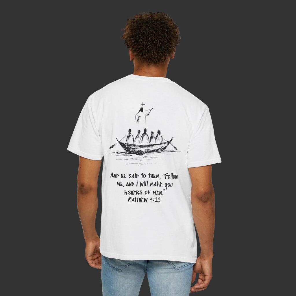 Matthew 4:19 - Jesus Fish Logo T-Shirt