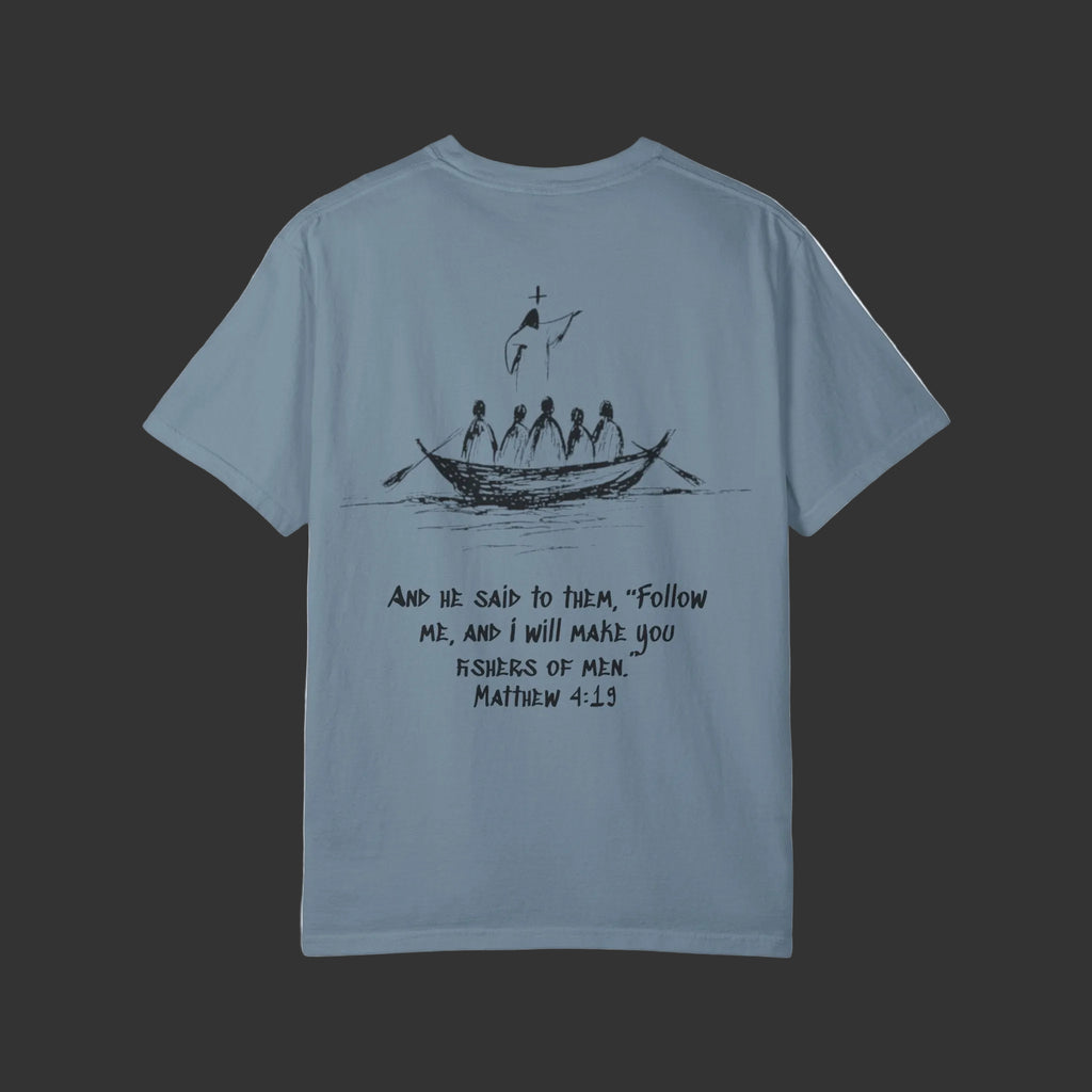 Matthew 4:19 - Jesus Fish Logo T-Shirt