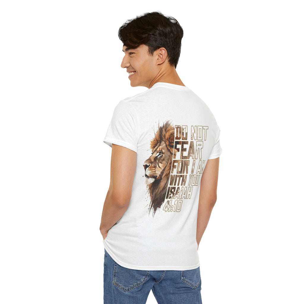 Lion Portrait Isaiah 41:10 Tee | Do Not Fear Christian Faith Shirt