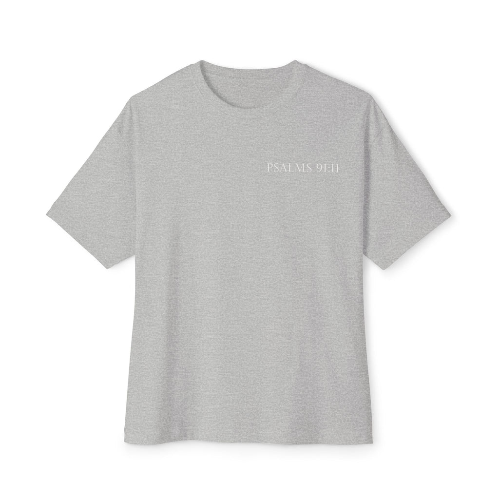Boxy Tee — Kneeling Angel Graphic Back Print