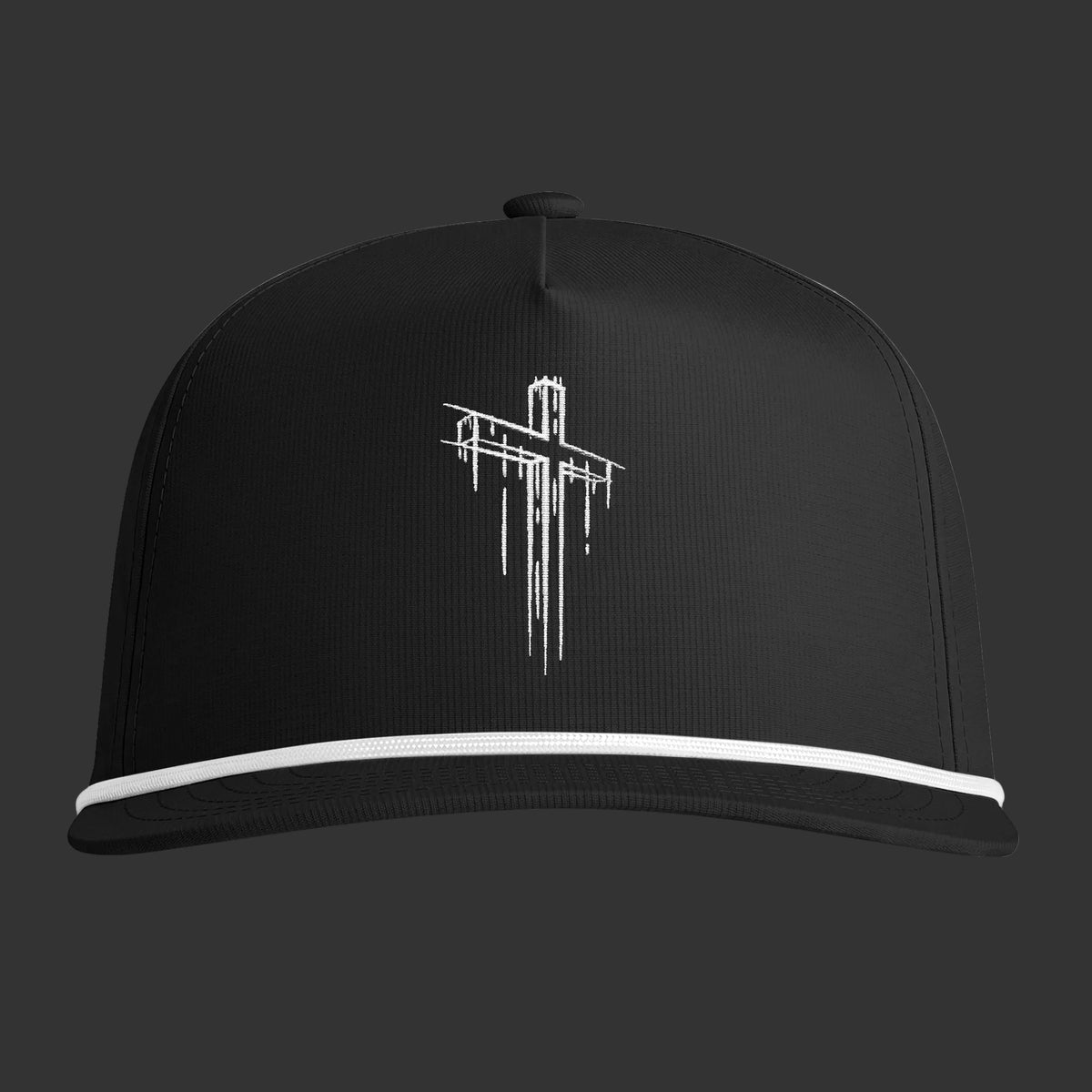 Sun washed Cross Embroidered Snapback Hat