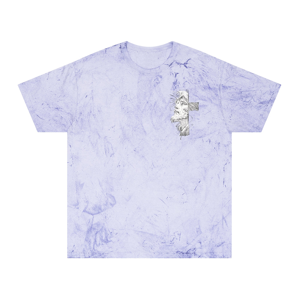 Christian Tie-Dye T-Shirt — Outstretched Hand & 1 John 4:10 Scripture Tee