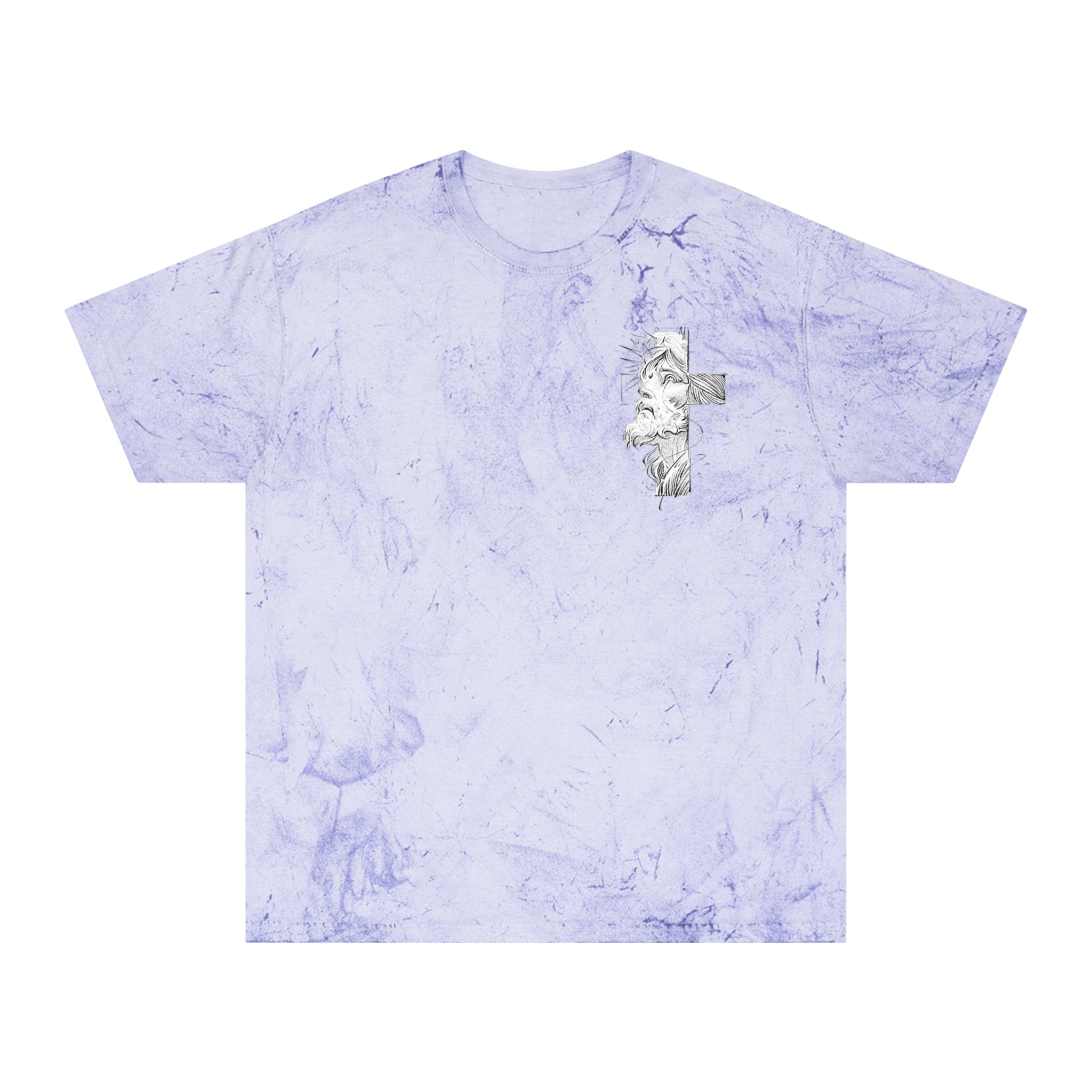 Christian Tie-Dye T-Shirt — Outstretched Hand & 1 John 4:10 Scripture Tee