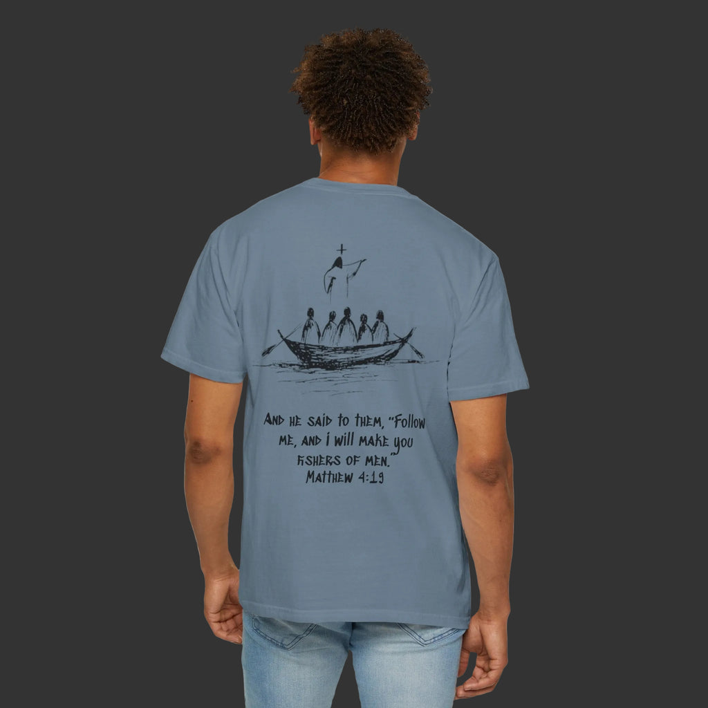 Matthew 4:19 - Jesus Fish Logo T-Shirt