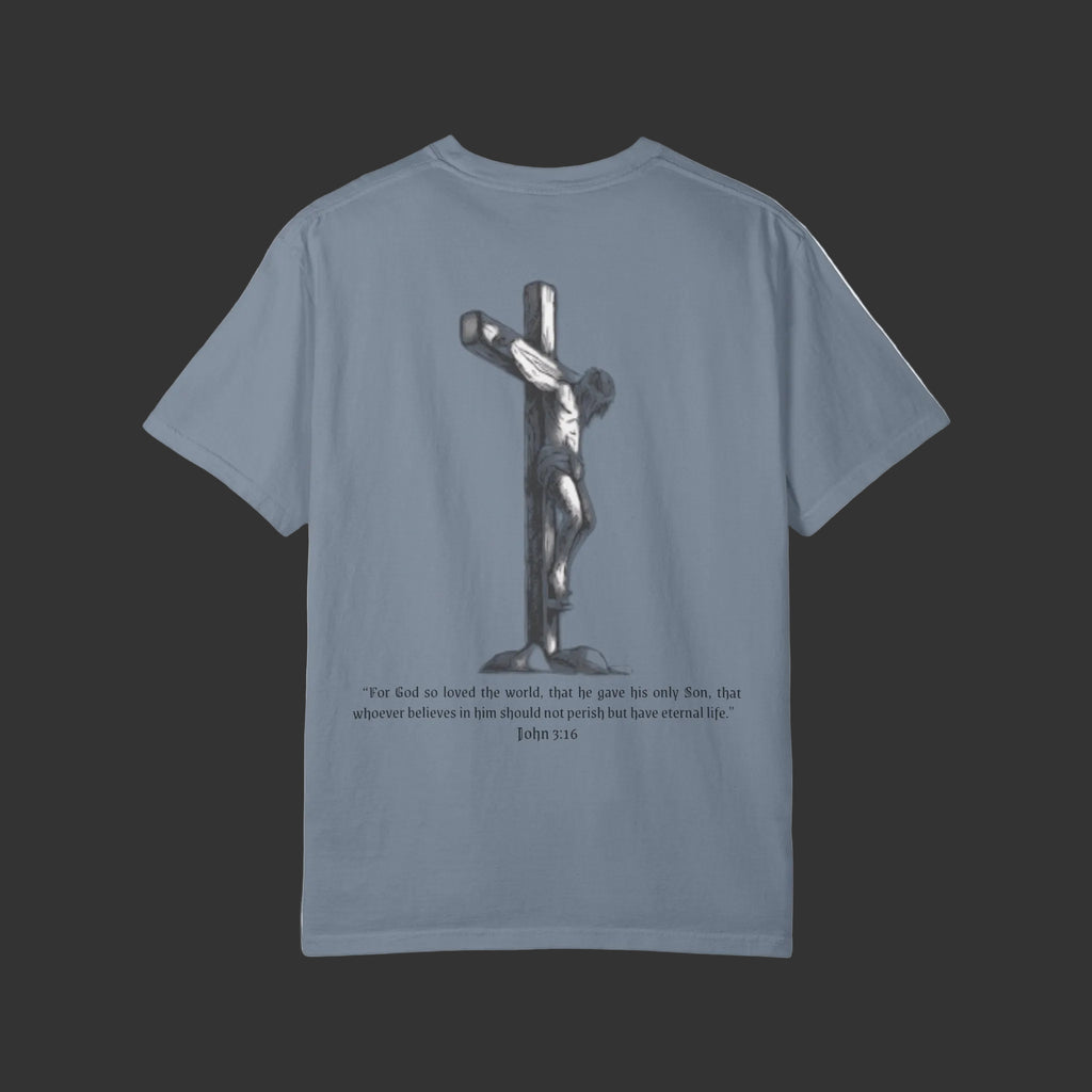 John 3:16 in Hebrew | Crucifix T-shirt