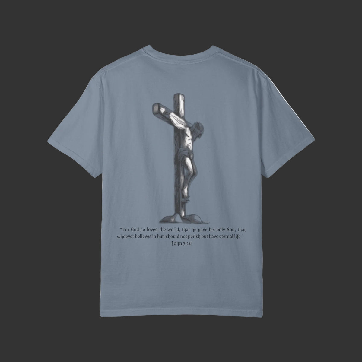 John 3:16 in Hebrew | Crucifix T-shirt