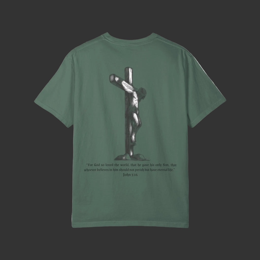 John 3:16 in Hebrew | Crucifix T-shirt
