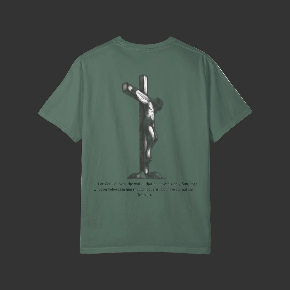 John 3:16 in Hebrew | Crucifix T-shirt