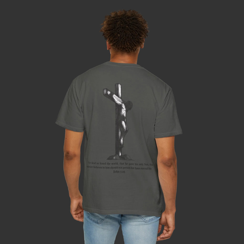 John 3:16 in Hebrew | Crucifix T-shirt