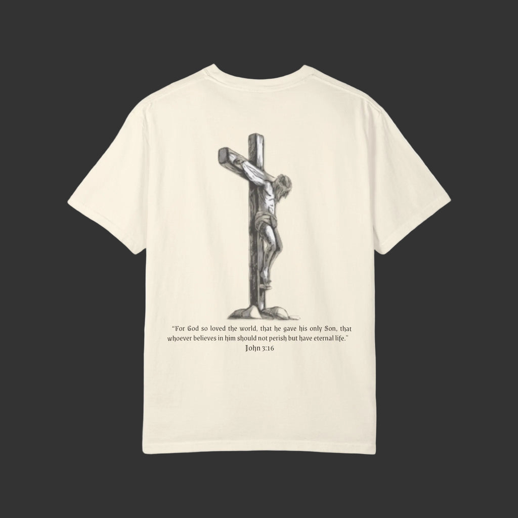 John 3:16 in Hebrew | Crucifix T-shirt