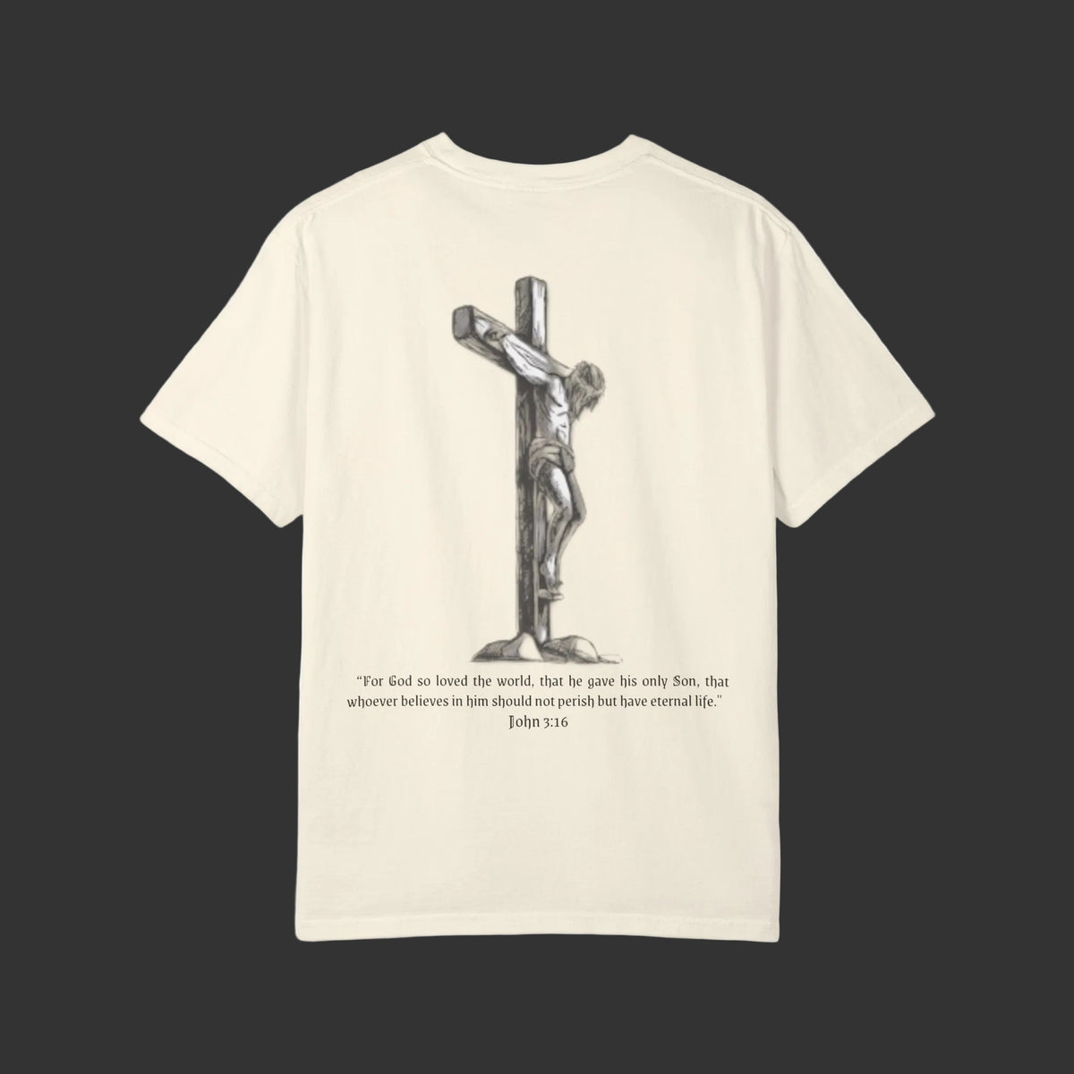 John 3:16 in Hebrew | Crucifix T-shirt