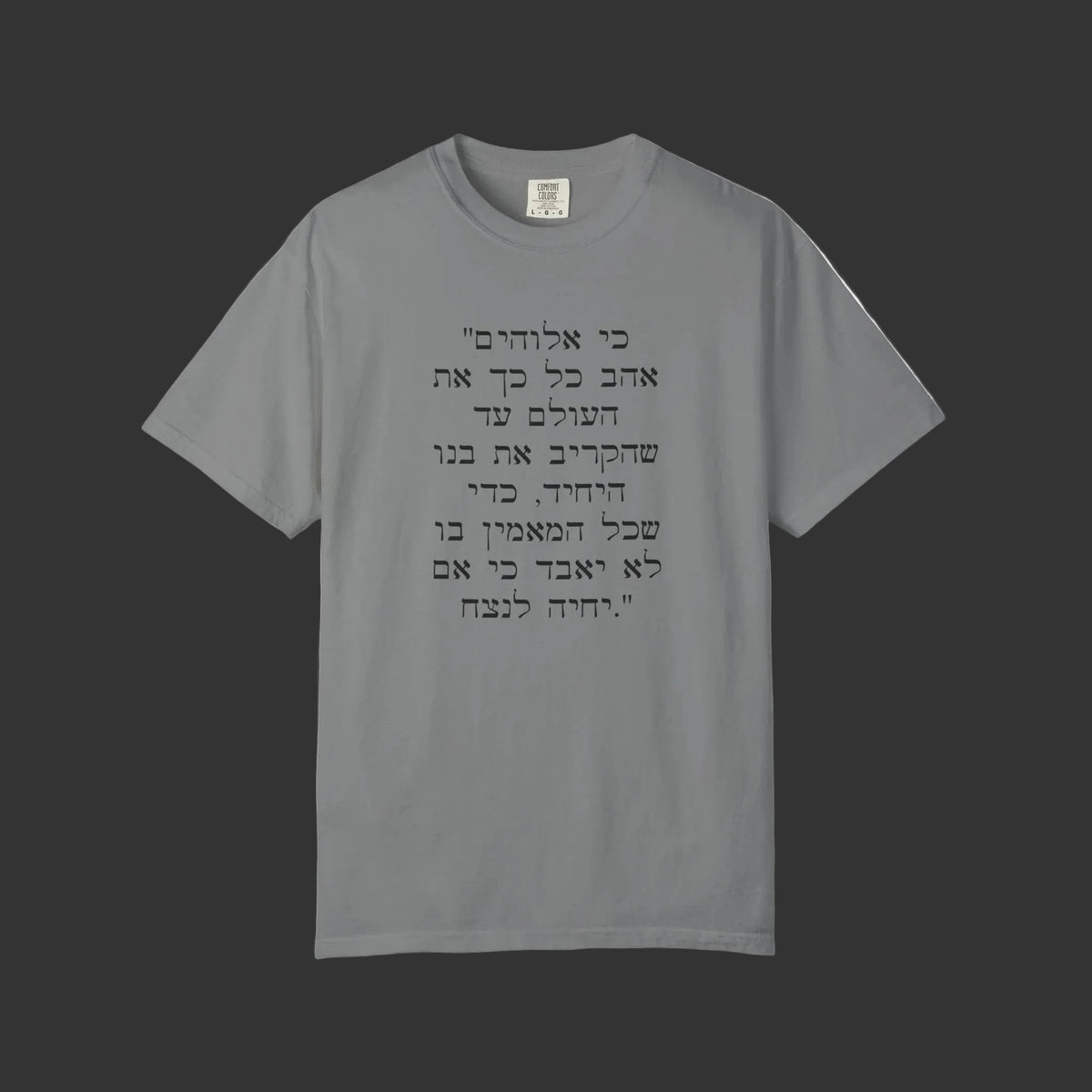 John 3:16 in Hebrew | Crucifix T-shirt