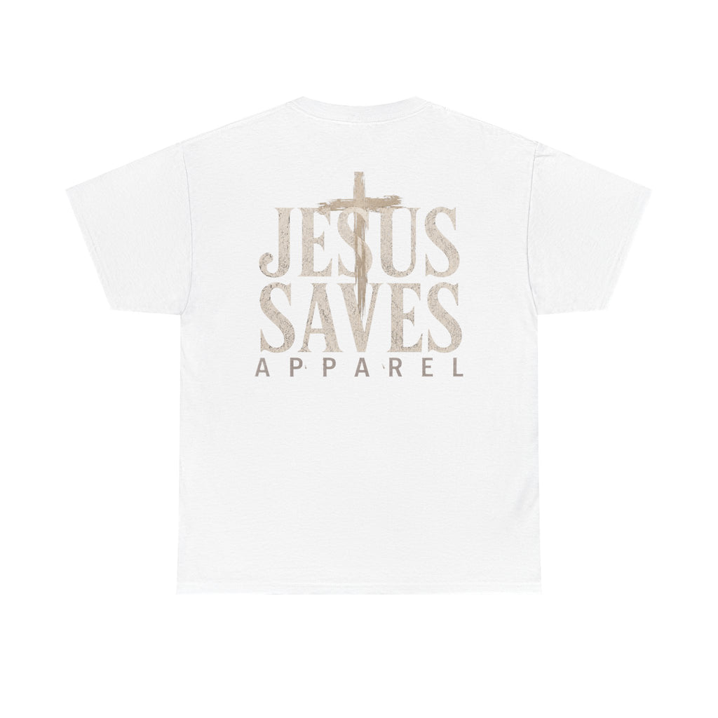 Jesus Saves Apparel T-Shirt | Christian faith tee, cross logo