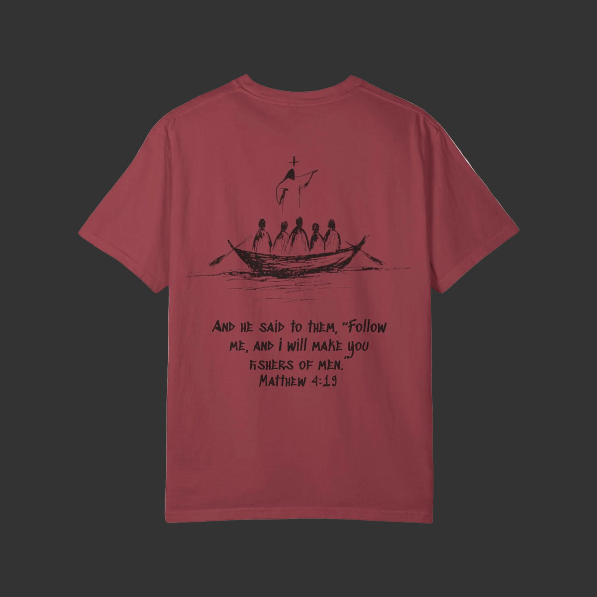Matthew 4:19 - Jesus Fish Logo T-Shirt