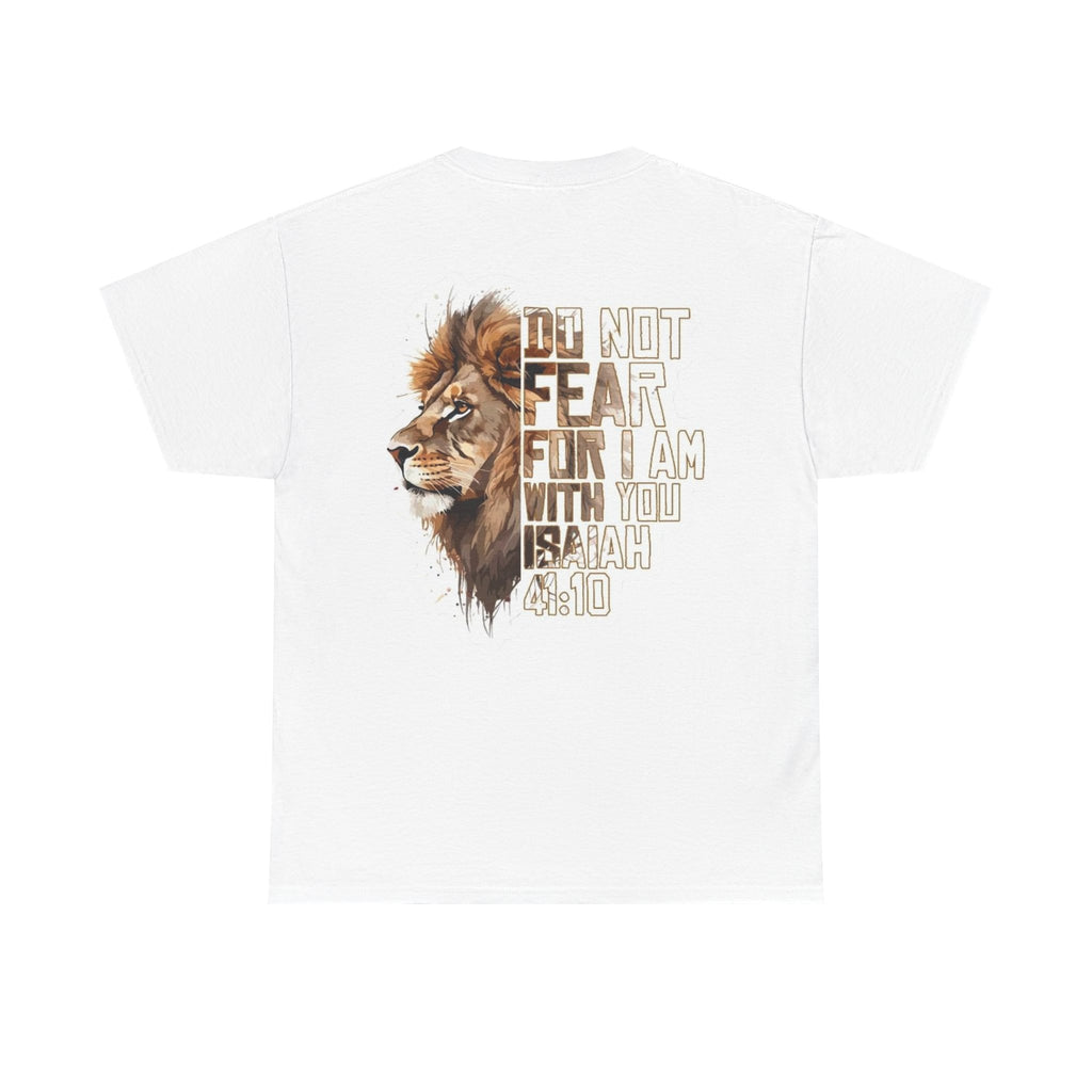 Lion Portrait Isaiah 41:10 Tee | Do Not Fear Christian Faith Shirt