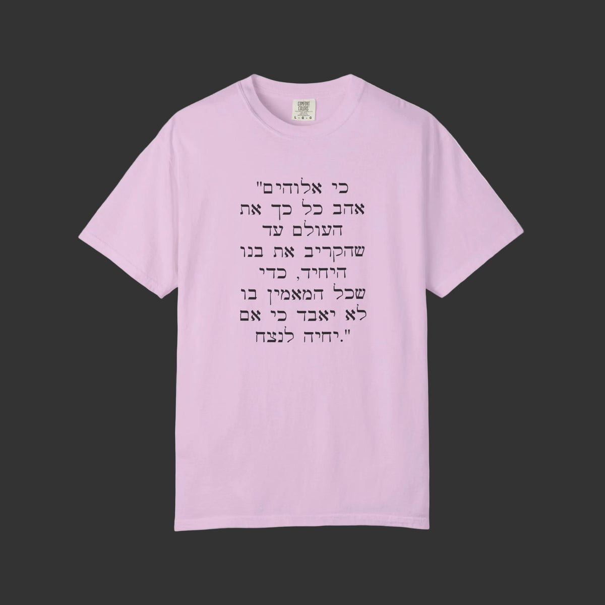 John 3:16 in Hebrew | Crucifix T-shirt