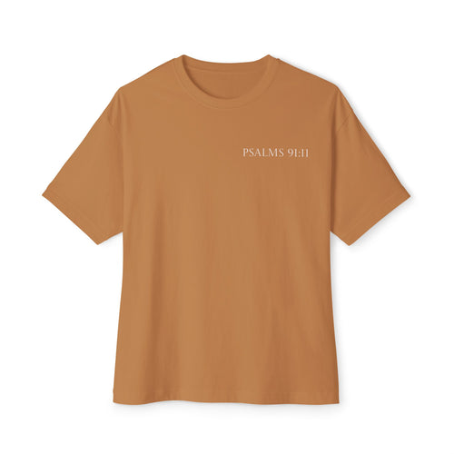 Boxy Tee — Kneeling Angel Graphic Back Print
