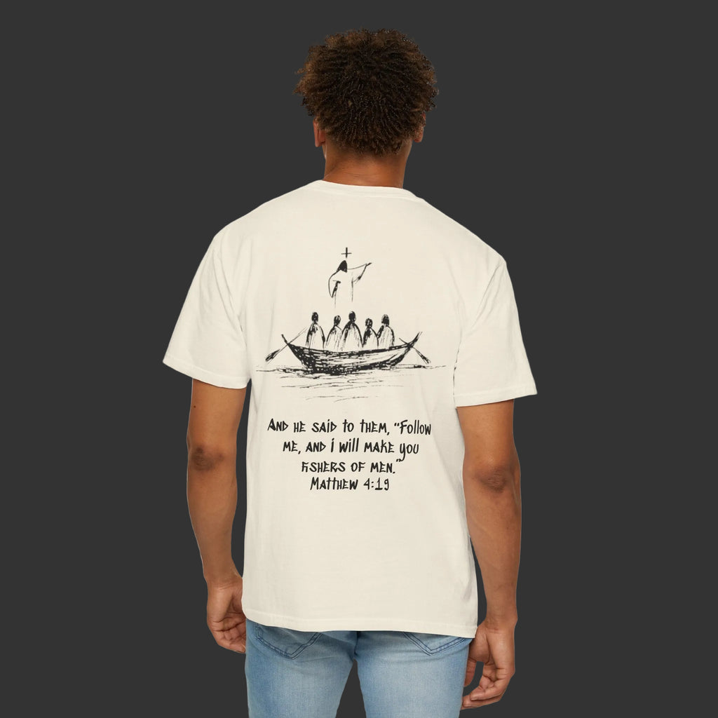 Matthew 4:19 - Jesus Fish Logo T-Shirt
