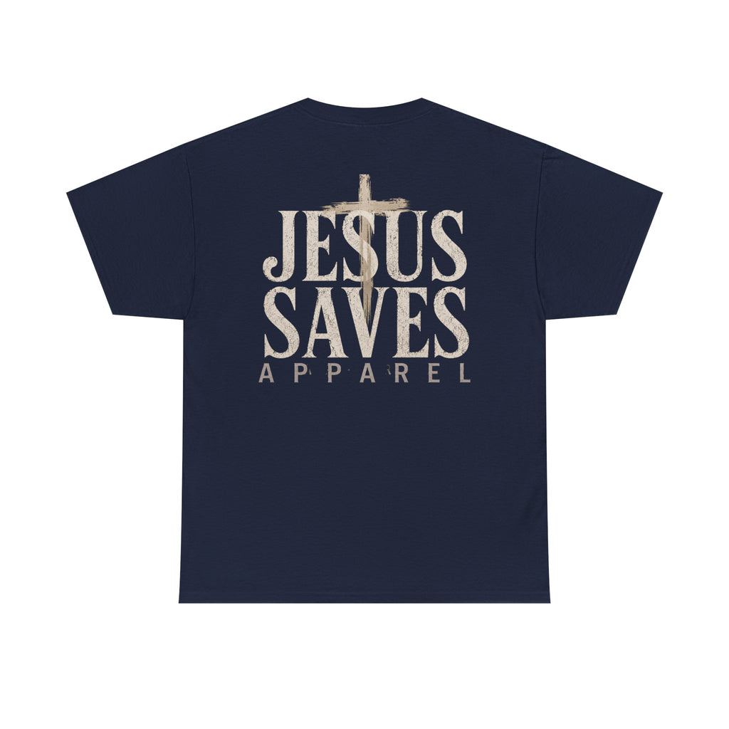Jesus Saves Apparel T-Shirt | Christian faith tee, cross logo