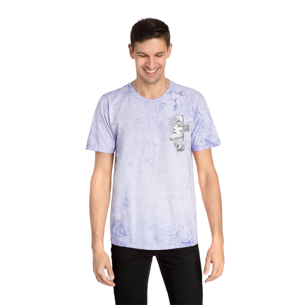 Christian Tie-Dye T-Shirt — Outstretched Hand & 1 John 4:10 Scripture Tee
