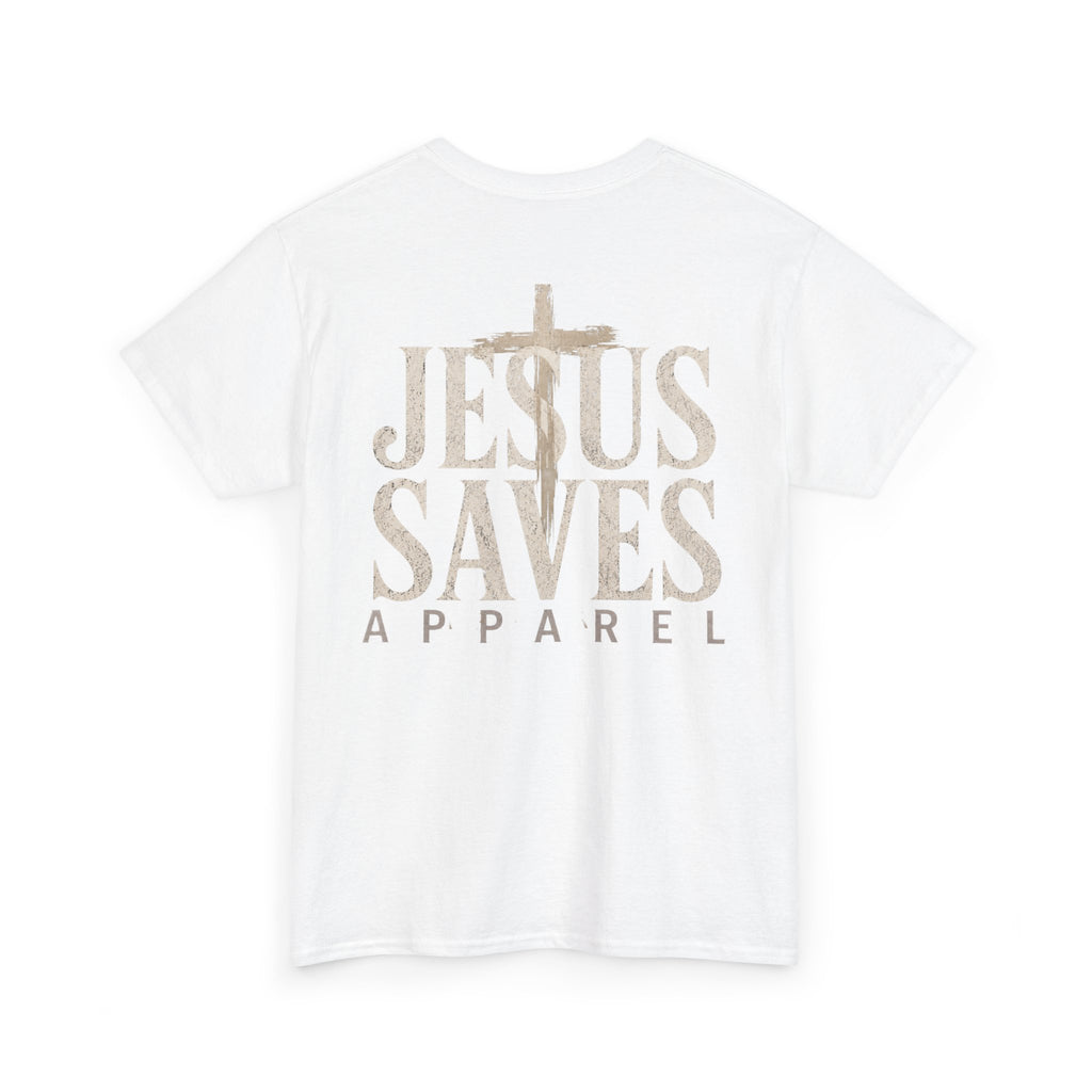 Jesus Saves Apparel T-Shirt | Christian faith tee, cross logo