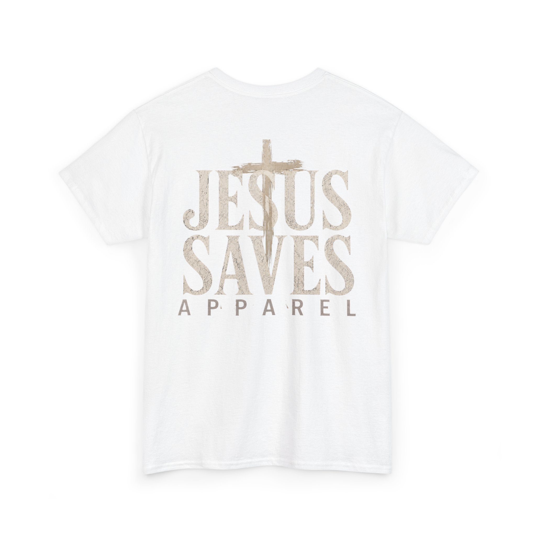 Jesus Saves Apparel T-Shirt | Christian faith tee, cross logo
