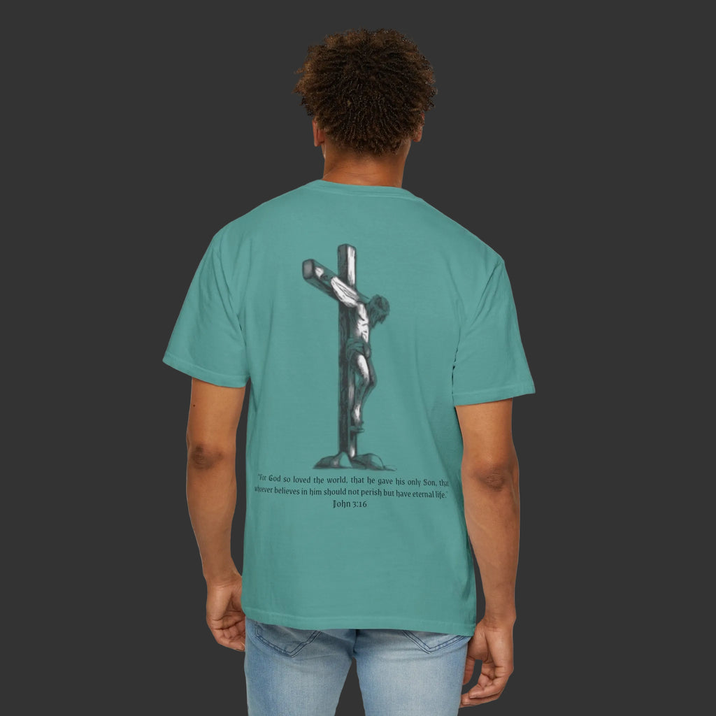 John 3:16 in Hebrew | Crucifix T-shirt
