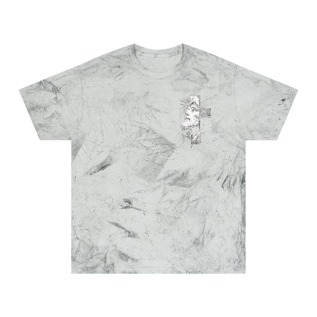Christian Tie-Dye T-Shirt — Outstretched Hand & 1 John 4:10 Scripture Tee